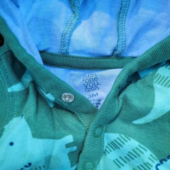 🤸♀️3 for 12🤸♂️ Carter's One Piece Sleeveless Hoodie Dinosaurs 3M - Picture 3 of 4